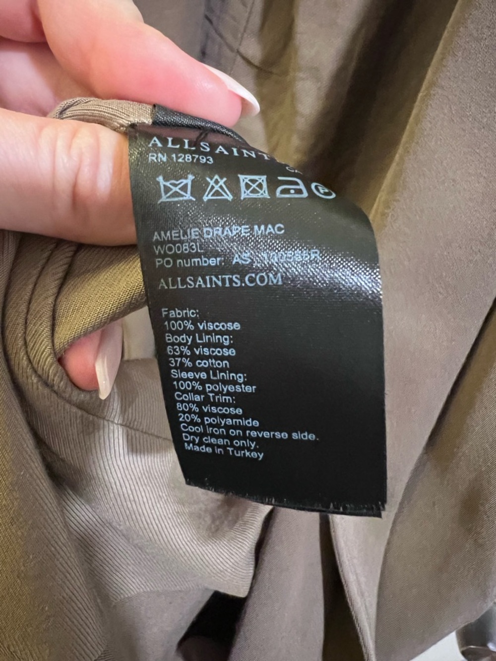 All Saints Trench Coat - Picture 6 of 6